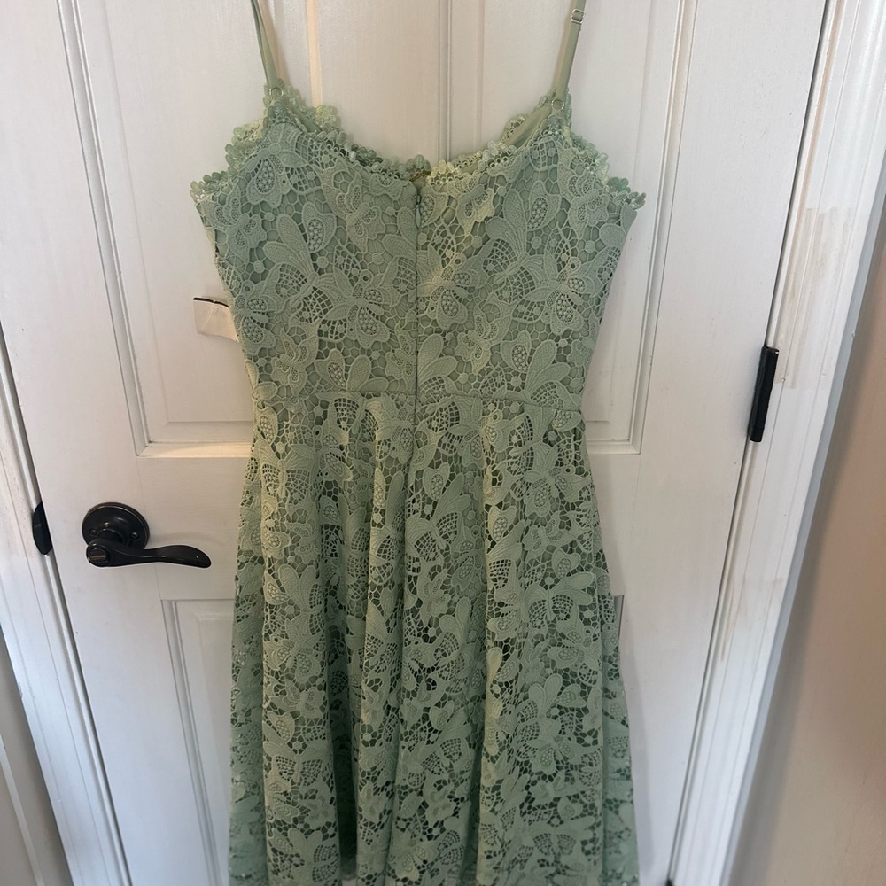 Dress the Population Lace Dress in Mint Green - Picture 2 of 2